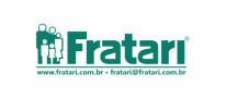 Logo da empresa Fratari, ícone de uma familia à esquerda e o nome Fratari em verde ao lado