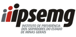 Logo da empresa IPSEMG, com três i's em cinza, vermelho e preto, o nome da empresa em preto itálico
