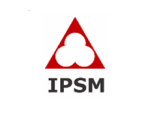 Logo da empresa IPSM, com tríangulo vermelho a esquerda e o nome da empresa em cinza e em caixa alta